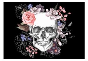 Fototapeta - Skull and Flowers