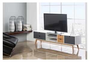 Sob nabytek | Televizní stolek s šedými detaily Marckeric Mila, 180 x 37 cm 11327