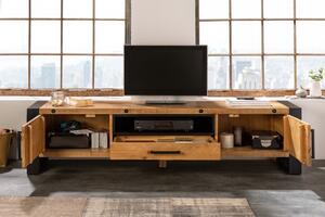 Televizní stolek THOR NATUR 200 CM masiv borovice Nábytek | Obývací pokoj | Televizní stolky