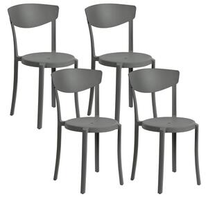 Set 4 ks jídelních židlí Valkyrja (tmavě šedá). 1076426