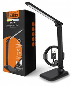 Smart LED LED stolní dotyková pracovní lampa 5W 200Lm USB-C černá barva