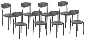 Set 8 ks jídelních židlí Valkyrja (černá). 1076428