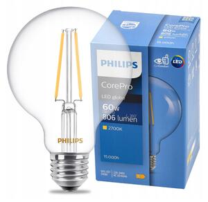 LED žárovka E27 G93 7W WW 806lm CorePro 2700K