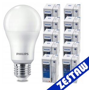 SADA 10 KS žárovek PHILIPS LED E27 10W 1055lm Teplá LED žárovka 2700K