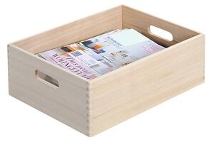 Dřevěná úložná krabice s víkem, 39 x 29 cm, Kesper