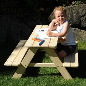 Dětský borový piknikový stůl, výš. 50 cm, Kesper