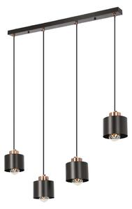 Černé kovové závěsné svítidlo 12x75 cm Olena – Candellux Lighting