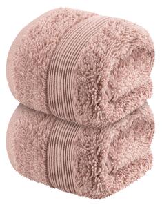 LIVARNO home Froté ručník pro hosty, 30 x 50 cm, 2 kusy (starorůžová) (100341127004)