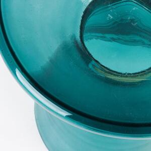 Bizzotto Petrolejově modrý skleněný odkládací stolek Azmin 36 cm