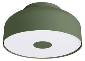 Stropní svítidlo Omiq, 1x olivově zelené kovové stínítko, (bílý plast), (fi 30 cm)