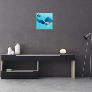 Obraz - Mořská panna (30x30 cm)