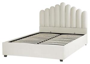 Manželská postel 160 cm Valhala (bílá) (s roštem a úložným prostorem). 1076485