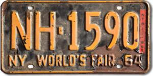 Americká SPZ New York 1964 Worlds Fair HN-1590