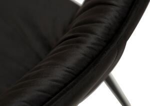 ​​​​​Dan-Form Černá sametová jídelní židle DAN-FORM Join