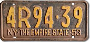 Americká SPZ New York 1953 Empire State 4R 94-39