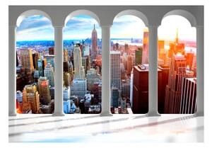 Fototapeta - Pillars and New York