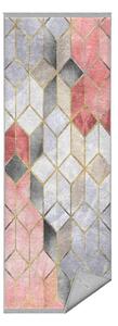 Šedo-růžový pratelný koberec běhoun 80x200 cm – Mila Home