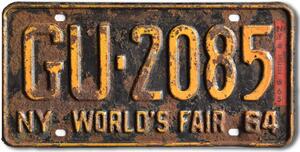 Americká SPZ New York 1964 Worlds Fair GU-2085