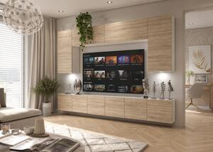 Obývací stěna 300 cm TV dubová dub sonoma IMP