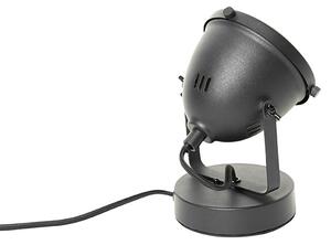 Průmyslová stolní lampa černá 18 cm - Emado