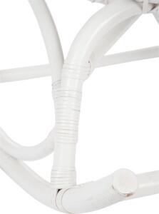 Bílé ratanové houpací křeslo Rocking - 110*66*93 cm
