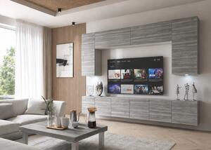 Obývací stěna 300 cm TV šedá antracit grafit IMP
