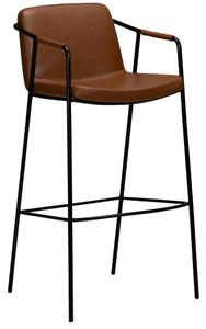 Dan-Form Hnědá koženková barová židle DanForm Boto 77 cm