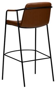 ​​​​​Dan-Form Hnědá koženková barová židle DAN-FORM Boto 77 cm