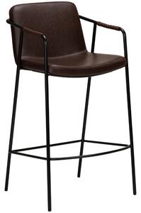 Dan-Form Tmavě hnědá koženková barová židle DanForm Boto 67 cm