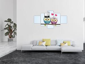 Obraz - Zamilované sovičky (125x70 cm)