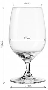 Lunasol - Poháry na stopce 310 ml set 4 ks – Univers Glas Lunasol META Glass (322122)