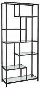 Regál Songmics 80 cm x 180 cm x 30 cm černý, průhledný