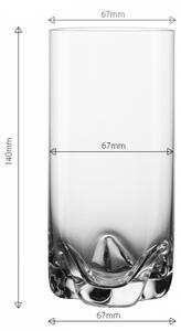 Lunasol - Poháry Tumbler 350 ml set 4 ks – Anno Glas Lunasol META Glass (322124)