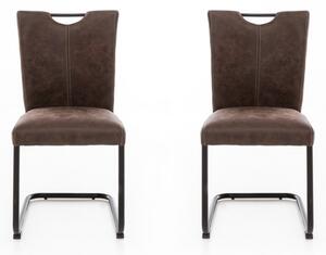 Set 2 židlí z umělé kůže Keston