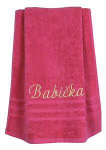 DekorTextil Dárkový ručník Babička - růžový - 50 x 95 cm