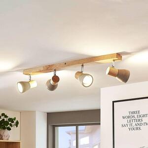Lindby - Filiz 4 Stropní Lampa Concrete/Wood - Lampemesteren
