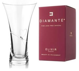 Diamante skleněná váza Romance X s kamínky Swarovski 21,5 cm