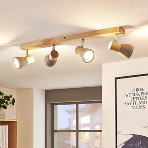 Lindby - Filiz 4 Stropní Lampa Concrete/Wood - Lampemesteren