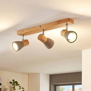 Lindby - Filiz 3 Stropní Lampa Concrete/Wood - Lampemesteren