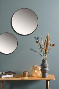Villa Collection Kulaté zrcadlo s kovovým rámem na zeď Vardo Black 50 cm