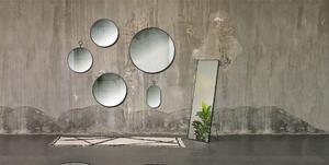 Villa Collection Kulaté zrcadlo s kovovým rámem na zeď Vardo Black 60 cm