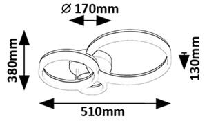 Rabalux 71385 - LED Stropní svítidlo AMILIA LED/24W/230V 3000/4000/6500K černá