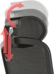 Ergonomická kancelářská židle MERCURY BESSEL ČERNÝ PLAST, ČERNÁ – pohodlné sezení