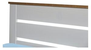 Bílá jednolůžková postel z masivního borovicového dřeva Marckeric Jade, 90 x 190 cm