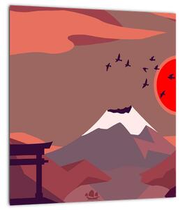 Obraz - Ilustrace hory Fuji (30x30 cm)