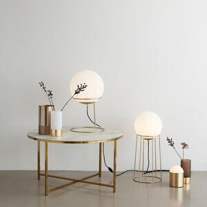 Bílo zlatá kovová stolní lampa Hübsch Balance 60 cm
