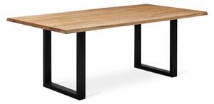 Jídelní stůl LARVIK – 180x90x75 cm, ocel / masiv dub