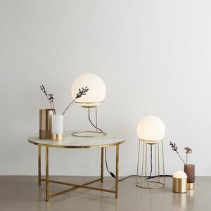 Bílo zlatá kovová stolní lampa Hübsch Balance 53 cm