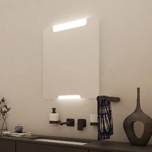 Zrcadlo do koupelny 60x80 s osvětlením nahoře a dole, dva dotykové spínače NIMCO ZP 22002VX