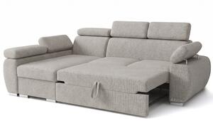 Sedací souprava BASTON | 170x255 cm | rozkládací + úložný prostor + OČALOUNĚNÝ ROZKLAD | aragon 80 šedá | FUNKČNÍ TKANINA
